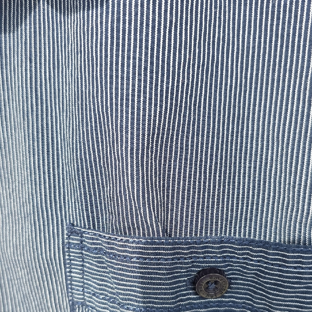 American Rag Blue Patterned Button Down Shirt - image 3